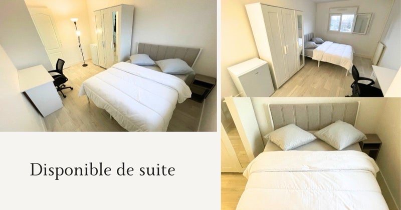 Photo 1: Chambre de 13m2 équipée d'un refrigérateur