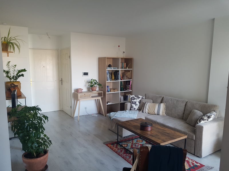 Photo 1: entrée avec placard, toilette et salon 